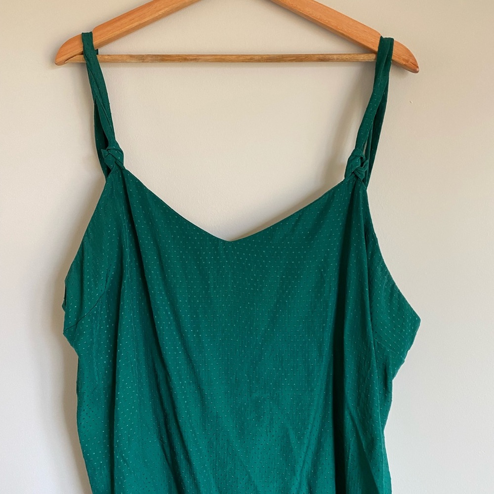 Old Navy XXL Green Embellished Tank with Knots